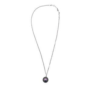 925 Sterling Silver Faux Pearl Pendant Chain Necklace Silver Tone 16 to 19 In